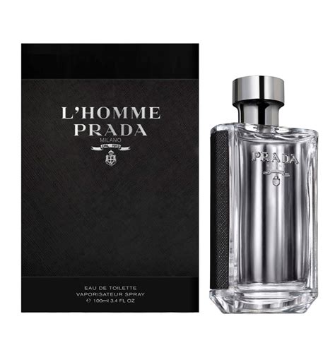 men's l'homme prada eau de toilette spray, 3.4 oz.|prada perfume men.